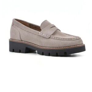 House Of Harlow 1960 Gunner lug sole suede loafer platform shoe